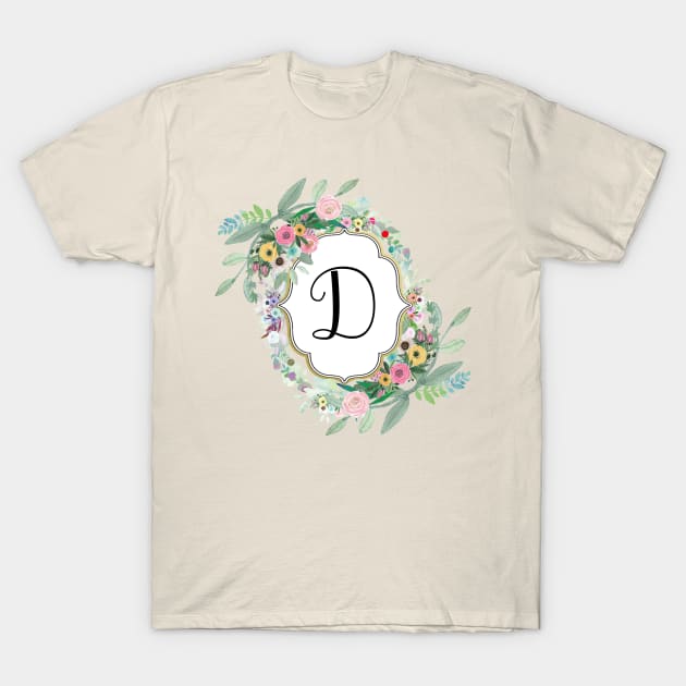 Letter Monogram D T-Shirt by GreenNest